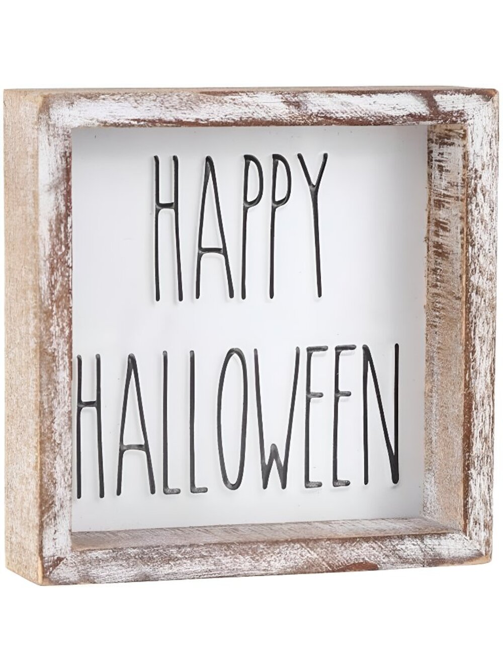 Halloween Home Decor, Happy Halloween Block Sign for Shelf, Mantel, Table